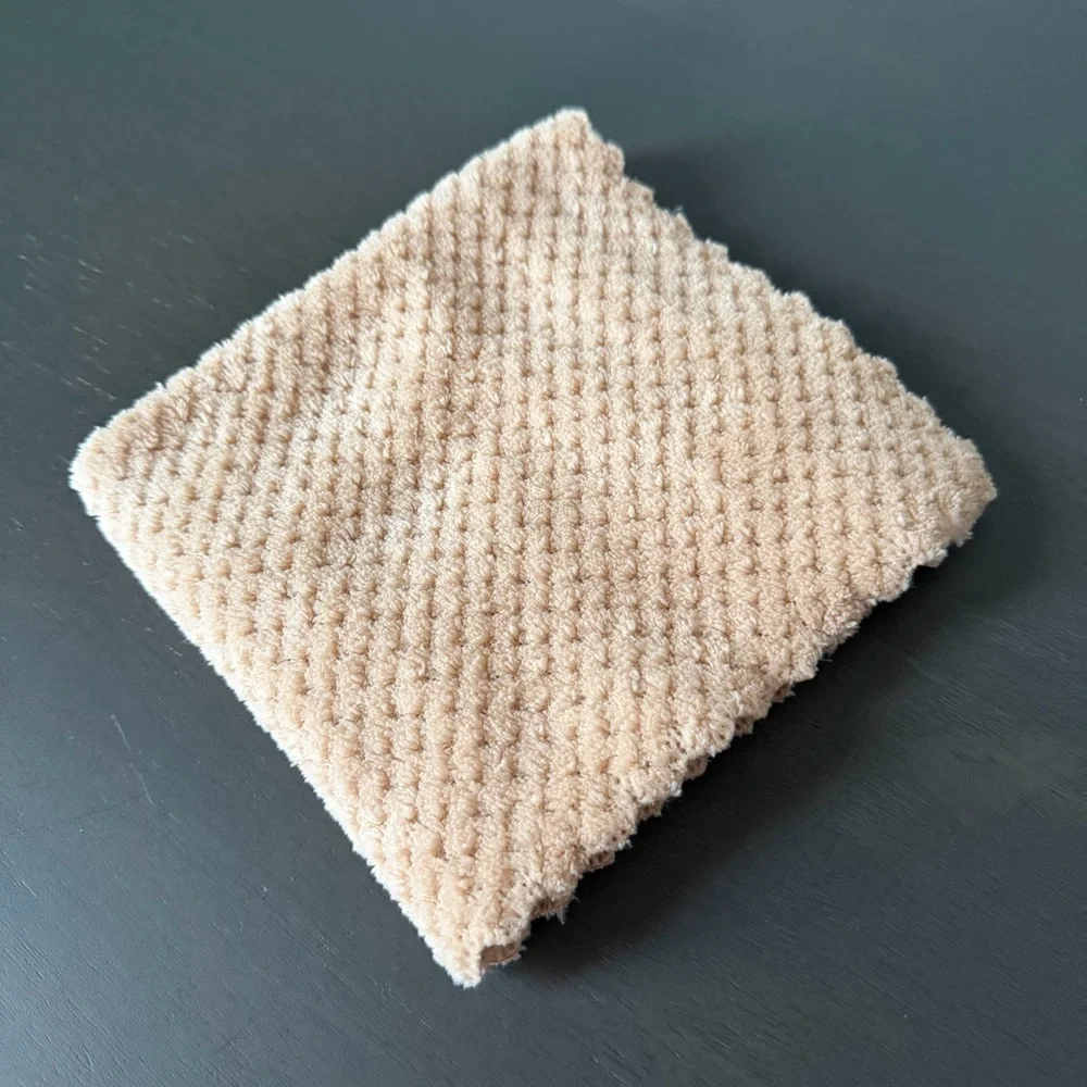Textured Neutral Tan Washcloth